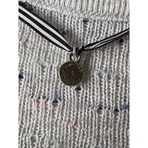 Anthropologie Sweater Small Women's Gray Spirited Stitches Knit Cardigan Button - Picture 6 of 9